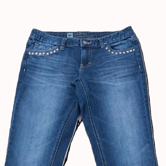 Mossimo Skinny Jeans Studded Pockets Size 4 - Picture 6 of 7